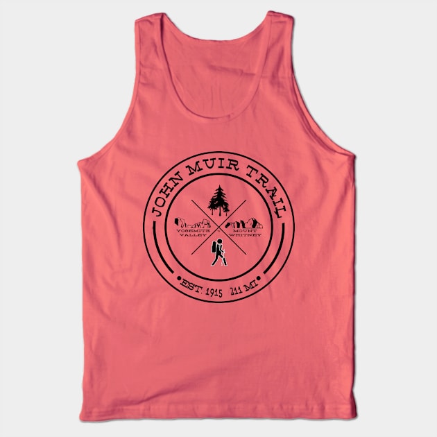 John Muir Trail Hiking Mountains Tank Top by LostOnTheTrailSupplyCo